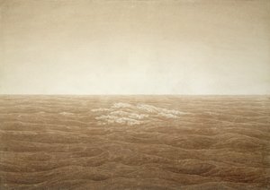 Sea at Sunrise, 1828 (sepia blæk over blyant på papir)